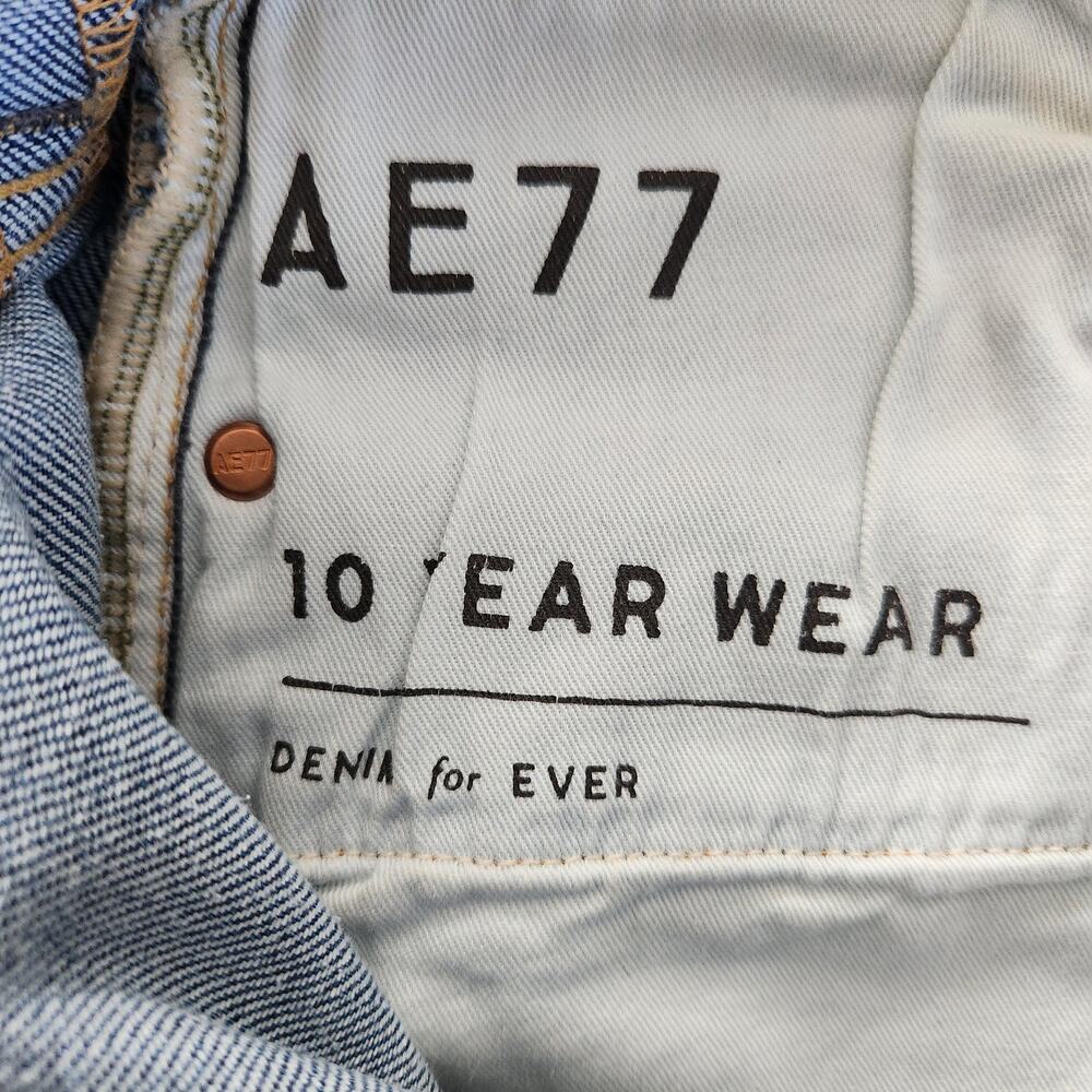 American Eagle AE77 The Wide Crop Jeans Blue Size 24 NWT - Picture 10 of 16